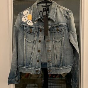 Up cycled dead stock y2k  Denim Jacket (check out the back)